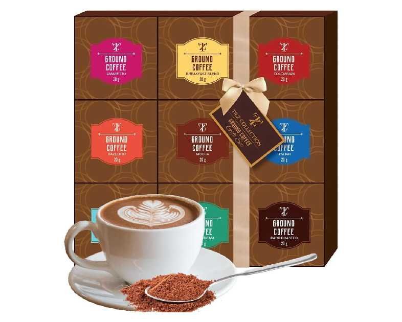 Coffee Gifts - Gourmet Coffee Gift Set |9 Ground Coffee Assortment Gift Set |Coffee Sampler Gift Set, Tasting Kit |Gifts For Coffee Lovers |Ground Coffee Gift Basket |Gifts For Men And Women