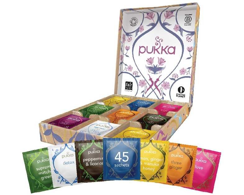 Pukka Tea Gift Box, Herbal Health Wellness Tea, Self Care Selection Organic Tea, 45 Tea Bags, 9 Flavors