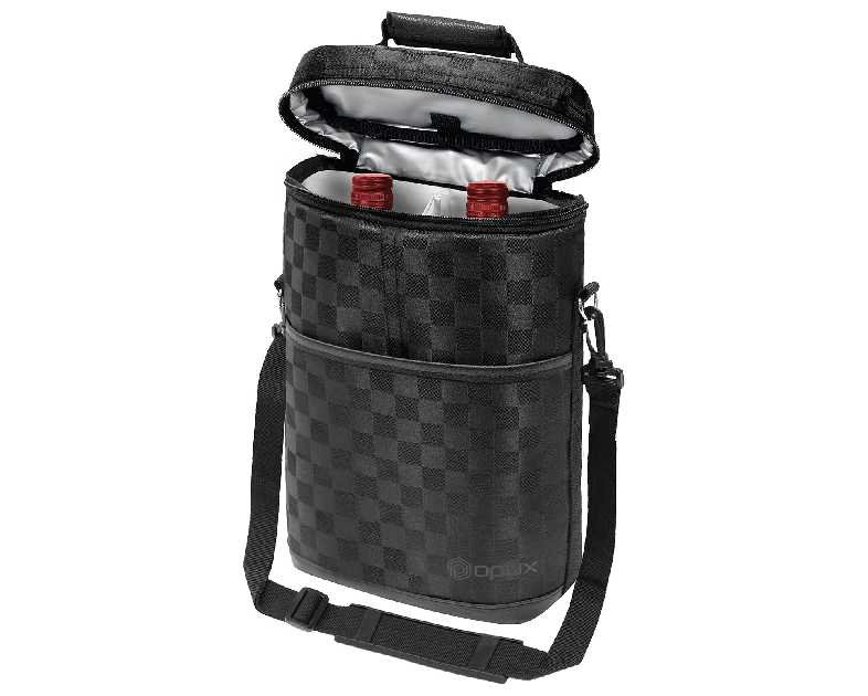opux 2 Bottle Wine Carrier Tote, Insulated Leakproof Wine Cooler Bag, Wine Travel Bag Tote for Picnic BYOB Beach, Portable Wine Bottle Carrying Case, Gift for Wine Lover Women Men Christmas