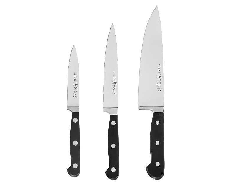 HENCKELS Classic Razor-Sharp 3-Piece Kitchen Knife Set, Chef Knife, Paring Knife, Utility Knife, German Engineered Informed by 100+ Years of Mastery, Stainless Steel