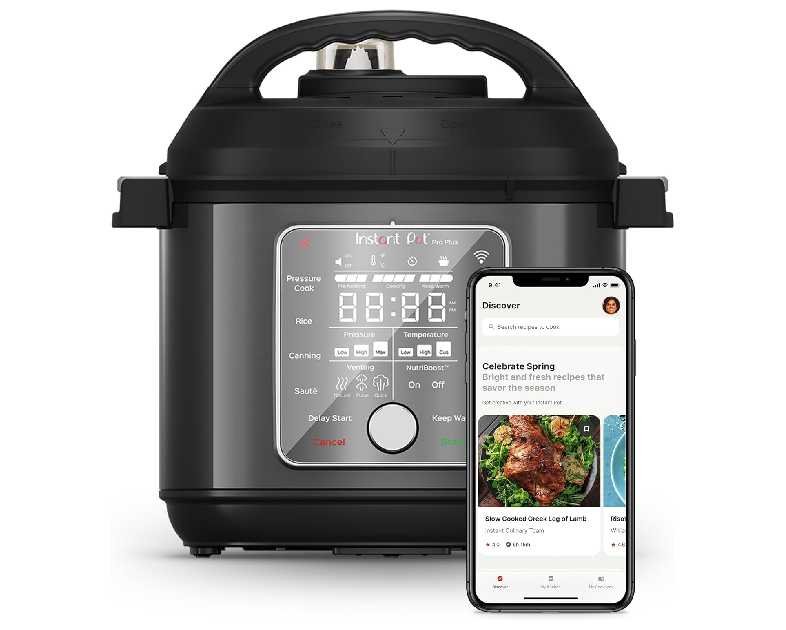 Instant Pot Pro Plus Wi-Fi Smart 10-in-1, Pressure Cooker, Slow Cooker, Rice Cooker, Steamer, Sauté Pan, Yogurt Maker, Warmer, Canning Pot, Sous Vide, Includes App with Over 800 Recipes, 6 Quart