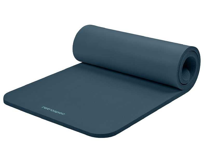 Retrospec Solana Yoga Mat 1" Thick With Nylon Strap For Men & Women - Non Slip Exercise Mat For Home Yoga, Pilates, Stretching, Floor & Fitness Workouts