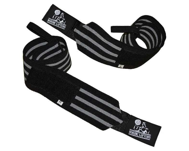 Nordic Lifting Wrist Wraps Super Heavy Duty (1 Pair/2 Wraps) 24" Support for Weight Lifting | Powerlifting | Gym | Cross Training- Weightlifting Thumb Loop - Men & Women