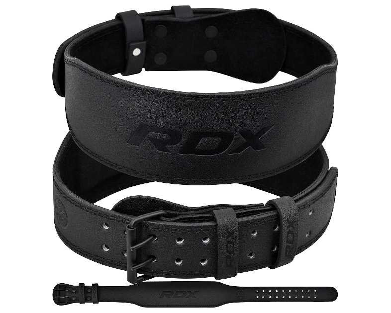 RDX Weight Lifting Belt Gym Fitness, Cowhide Leather, 4” 6” Padded Lumbar Back Support, 10 Adjustable Holes, Weightlifting Powerlifting Bodybuilding Deadlift Squat Workout Strength Training, Men Women
