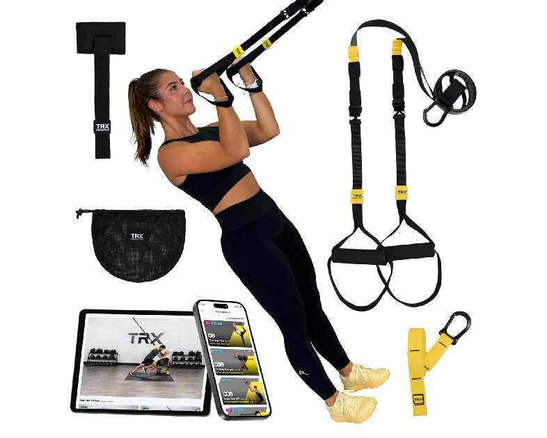 TRX GO Home Gym System – Portable Suspension Trainer for Strength Training, Core Workouts & Full-Body Fitness Anywhere, Compact Bodyweight Exercise Equipment for Home or Travel