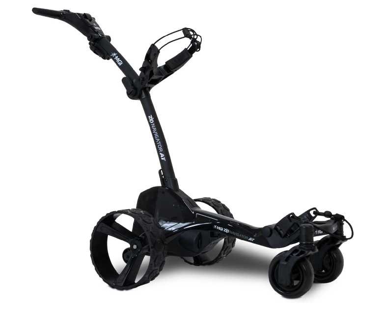 MGI Zip Navigator All Terrain Electric Golf Cart - 36 Hole Battery - Remote Control - (Drink, Umbrella, GPS-Phone)