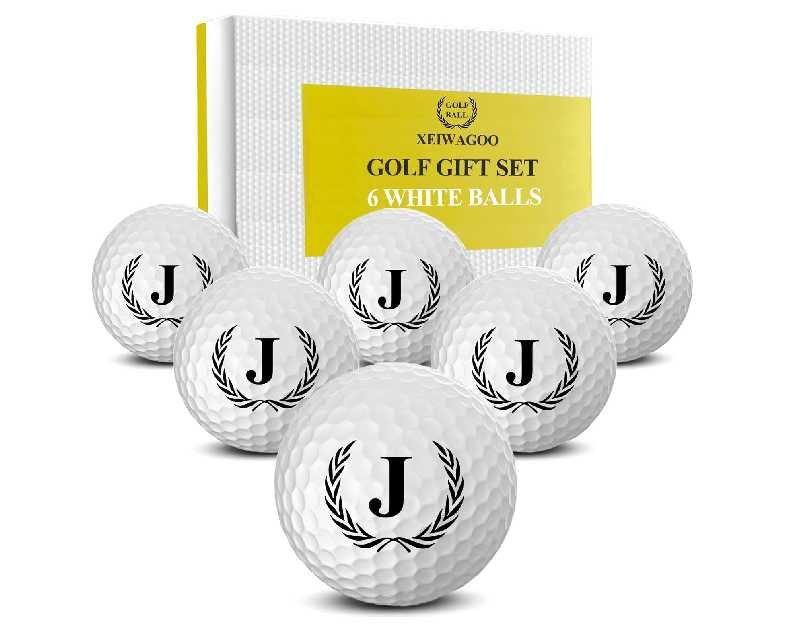 Golf Gifts for Men, Unique Initial on Personalized Golf Balls (6 Balls)