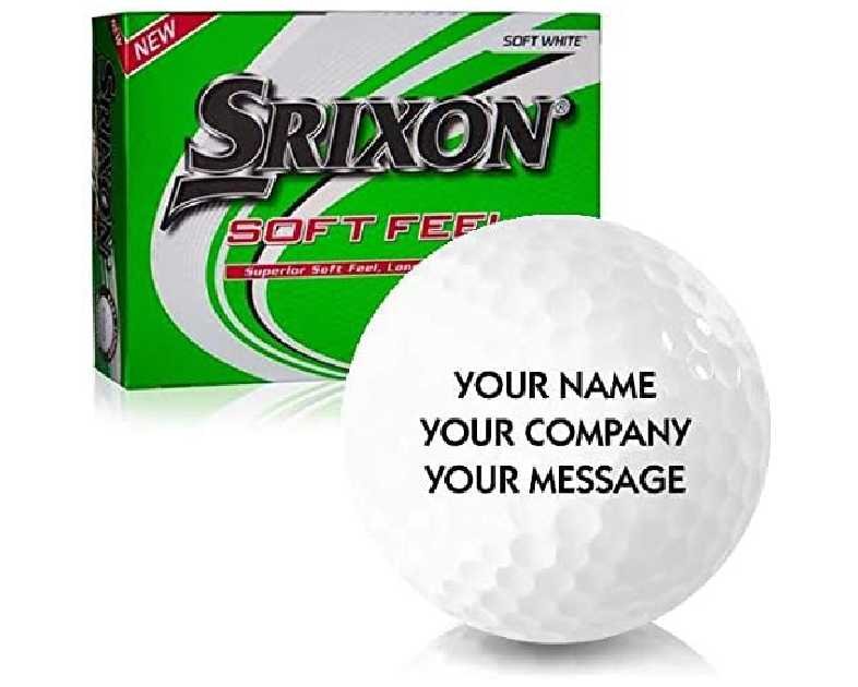 Srixon Soft Feel 12 Personalized Golf Balls, White