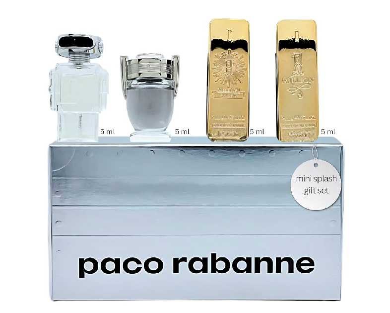 Paco Rabanne Perfume for Men Variety 4 Piece Mini Gift Set