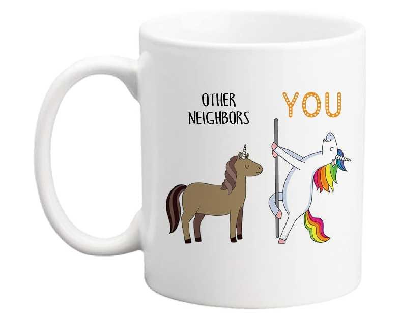 Other Neighbors You Unicorn Coffee Mug 11 oz Coffee Mugs Best Neighbor Gifts for Women Men Neighbor Retirement Birthday Gift Mother's day Gift Father's day Gifts