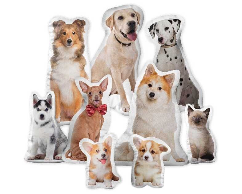 Easycosy Custom Photo Pillow, Personalized Pet Pillow Shaped Like Your Dog Cat, Customized Stuffed Animal Picture Pillowcase, Christmas Birthday Funny Gag Gifts for Her Him Pet Lovers(20 Inch)