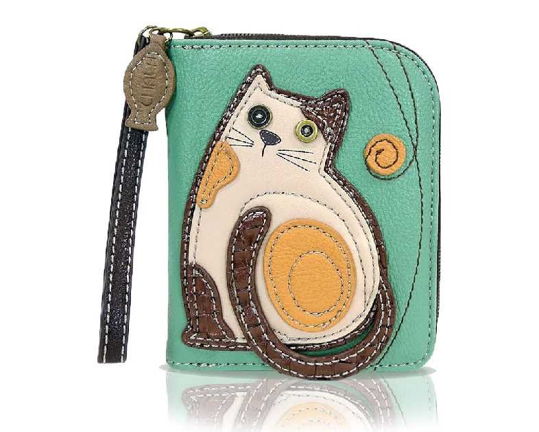 CHALA Zip Around Wallet, Wristlet, 8 Credit Card Slots, Sturdy Pu Leather