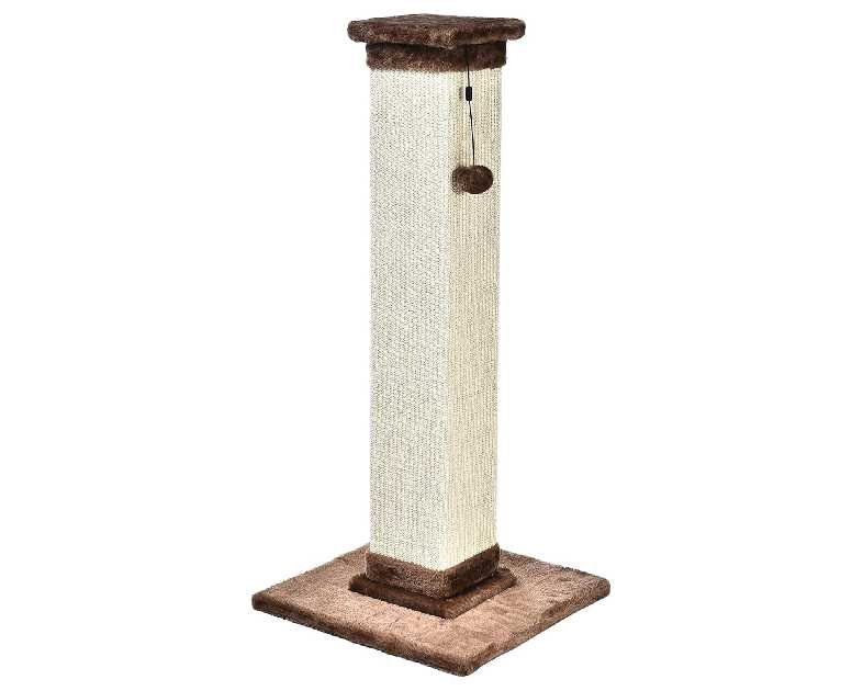 Amazon Basics Cat Scratcher - Indoor Classic Single Cat & Kittens Scratching Post with Sisal Rope, Jute Fiber, Large (35.4"H) - Brown