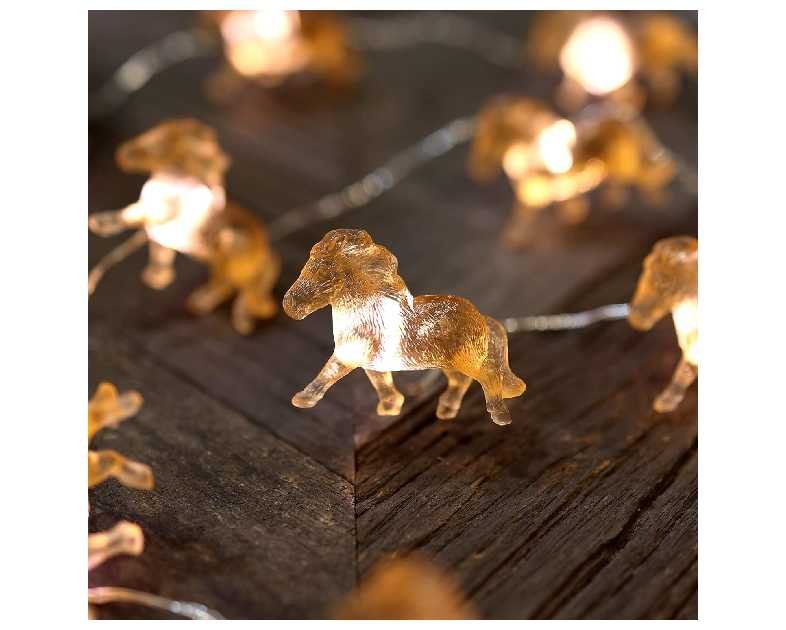 Fairy Pony String Lights Unique Decorative Light Horse Gifts for Girls Cute Lights 20LEDs 8ft Battery Operated for Birthday Horse Lover Xmas Thanksgiving Decor