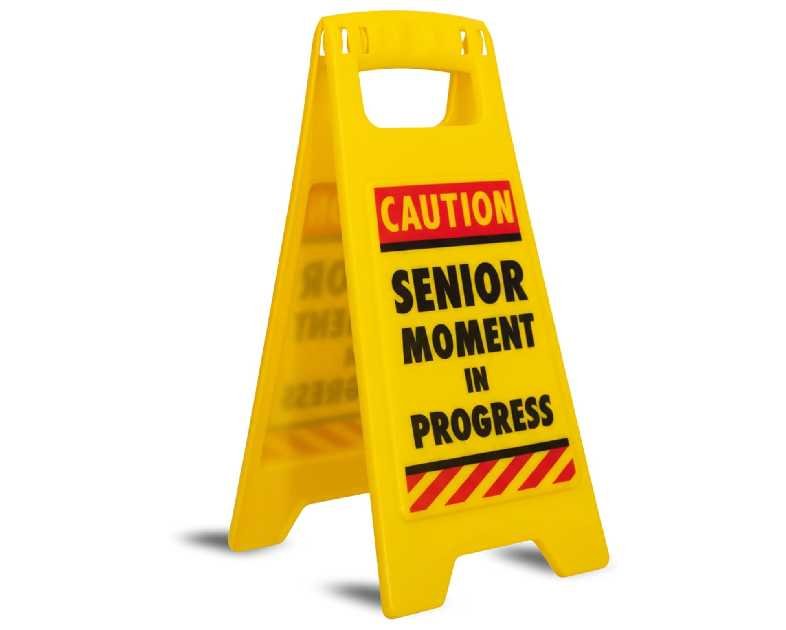 Boxer Gifts 'Senior Moment' Novelty Desk Warning Sign | Funny Desk Accessory | Hilarious Colleague Secret Santa Gift