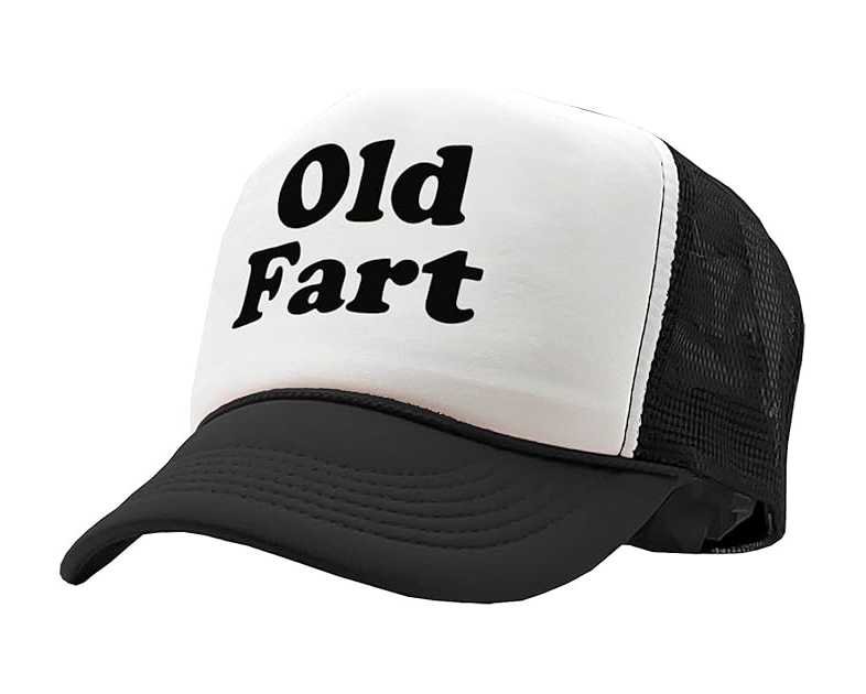 Guacamole - Old Fart - Funny Over The Hill Joke Gag - Vintage Retro Style Trucker Cap Hat