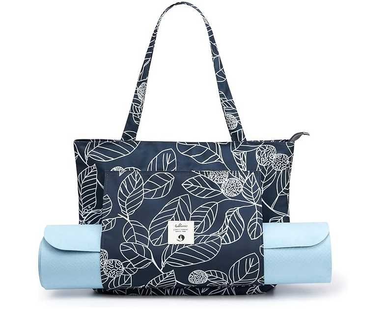 WLLWOO WLLWOO Yoga Bags for Women with Yoga Mats Bags Carrier Carryall Canvas Tote for Pilates Shoulder for Travel Office Beach Workout