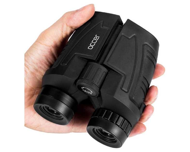 Occer 12x25 Compact Binoculars for Adults and Kids, Large Eyepiece Waterproof Binocular with Low Light Vision,High Powered Easy Focus Binoculars for Bird Watching,Outdoor Hunting,Travel,Sightseeing