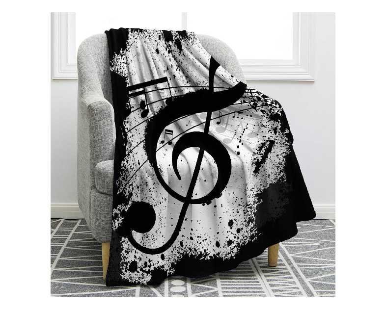 Jekeno Music Note Gifts Blanket for Women Men, Throw Blankets for Teacher Adult Kids Girls Boys Music Lovers Gifts, Decor for Home Bed Couch