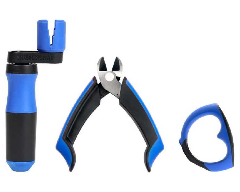 MusicNomad GRIP Winder/Cutter/Puller/10mm Wrench All in One Premium String Changing Kit for all Guitars & Basses (MN295)