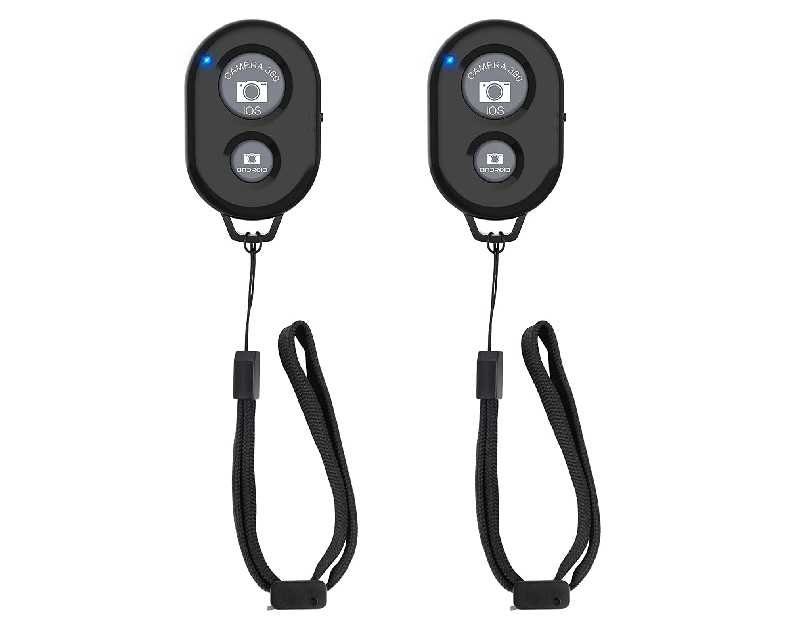 Wireless Camera Remote Shutter for Smartphones (2 Pack), zttopo Wireless Phone Camera Remote Control Compatible with iPhone/Android Cell Phone - Create Amazing Photos and Selfies, Wrist Strap Included