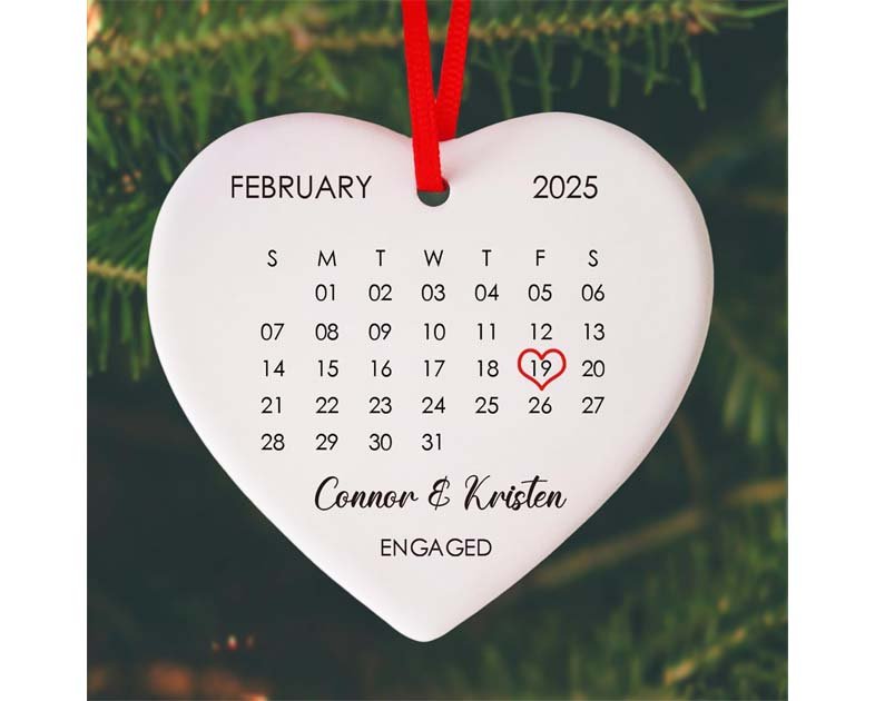 Personalized Engagement Ornament