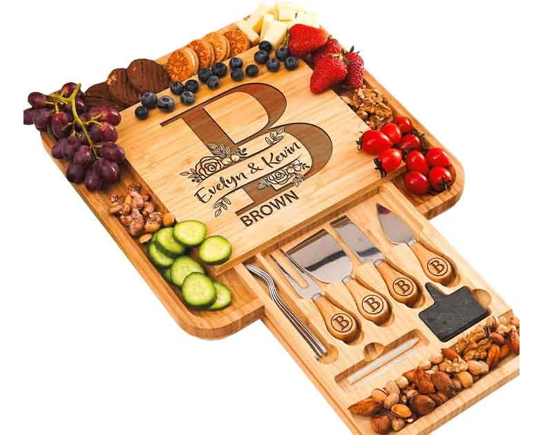 Personalized Charcuterie Board Gifts Set
