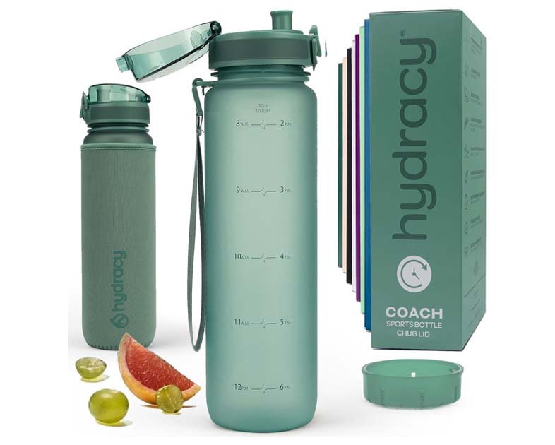 Hydracy Water Bottle with Time Marker