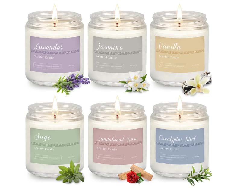 6 Pack Candles for Home Scented Aromatherapy Candles Gifts Set