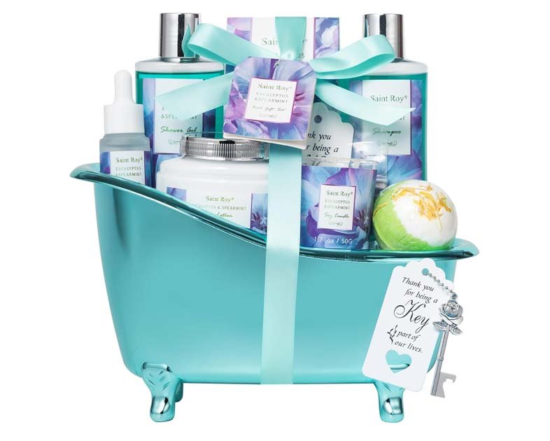 Bath and Body Basket Set Luxury EUCALYPTUS
