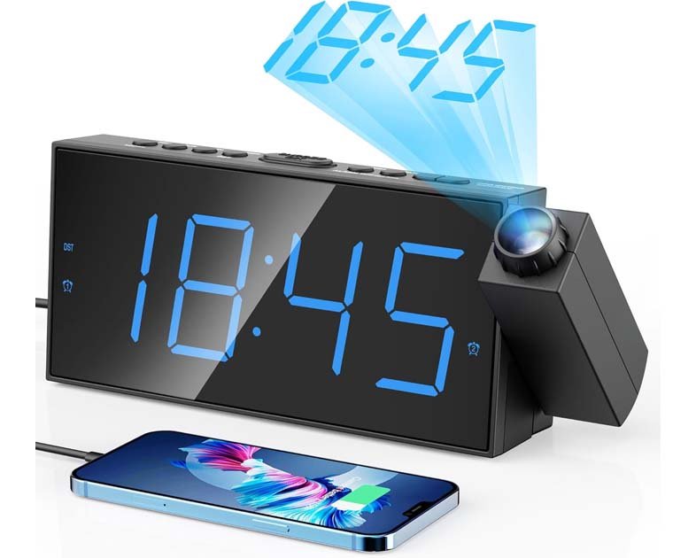Digital Projection Alarm Clocks for Bedrooms