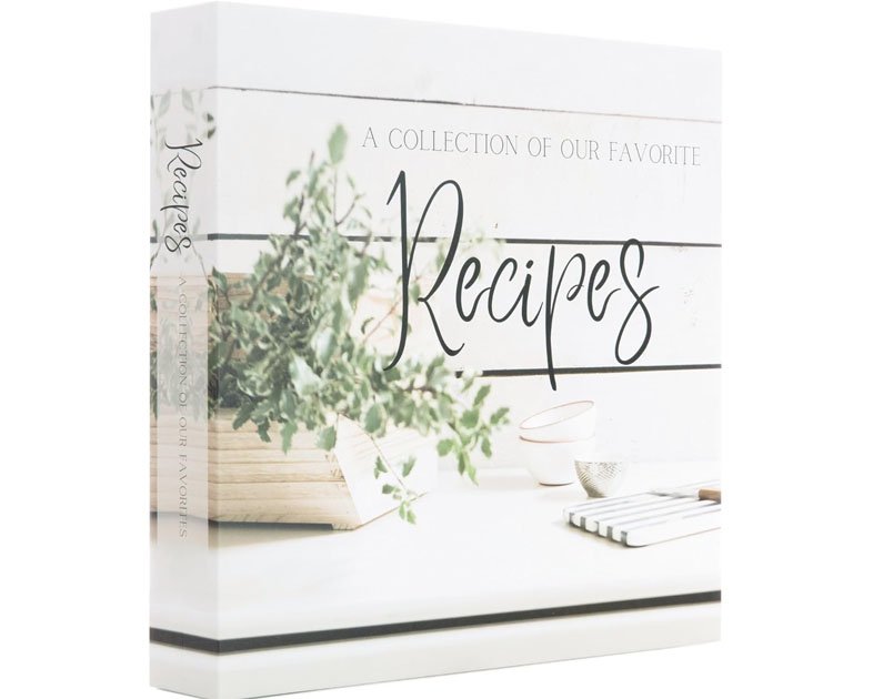 Recipe Binder with Plastic Sleeves