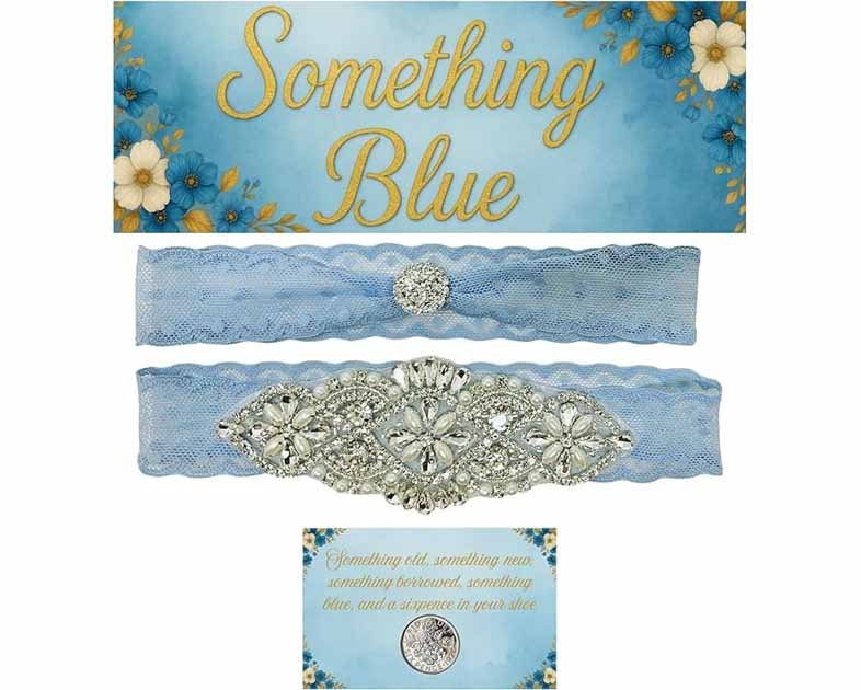 Something Blue Lace Garter
